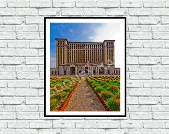 Michigan Central Station Train Depot Gardens - Iconic Detroit Photography - Wall Art