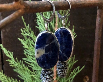 Soladite  handmade earrings, made in Texas rustic raw jewelry