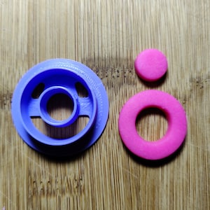 Circle donut concentric cookie cutter set narrow - suitable for fondant, polymer clay, play doh.
