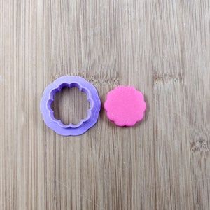 Ruffled Flower cookie cutter set - suitable for fondant, polymer clay, play doh.