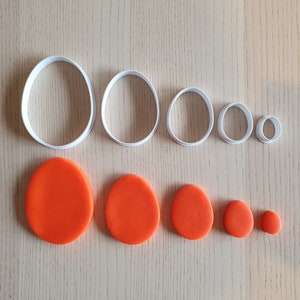 Egg cookie cutter set - suitable for fondant, polymer clay, play doh.