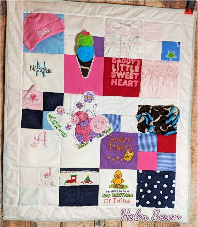 keepsake blankets made from baby clothes