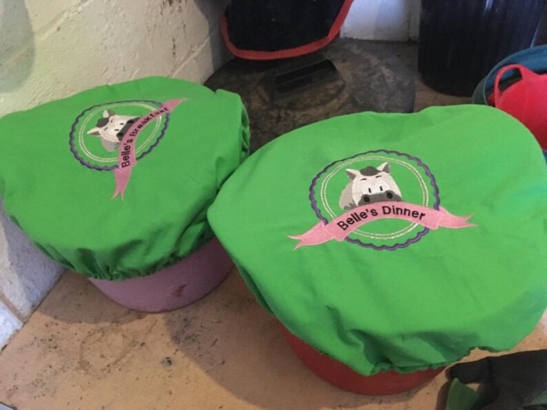 Horse Feed Bucket Cover Personalised Etsy