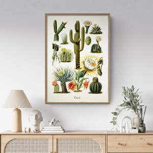 Botanical Cactus Art Print Desert Succulent Decor Nature-Inspired Wall Art Natural Home Decor image 2