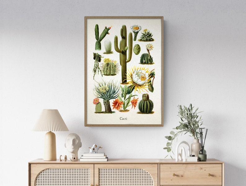 Botanical Cactus Art Print Desert Succulent Decor Nature-Inspired Wall Art Natural Home Decor image 2