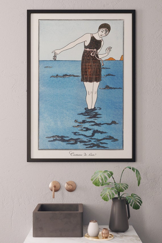 A3 A2 A1 A0 Framed Retro Girl Summer Beach Fashion Decor Wall Art Poster Print 