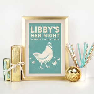 Personalised Hen Party Print Hen Weekend Gifts Personalised Wedding Presents image 3