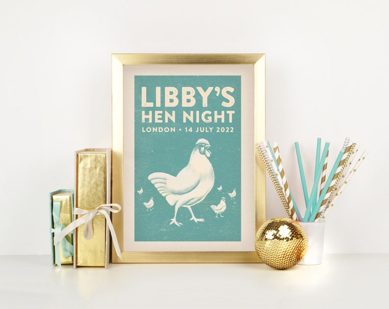 Personalised Hen Party Print Hen Weekend Gifts Personalised Wedding Presents image 3