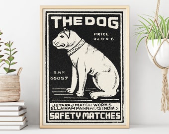 The Dog Print | Vintage Animal Art | Large Wall Decor | Antique Dog Poster