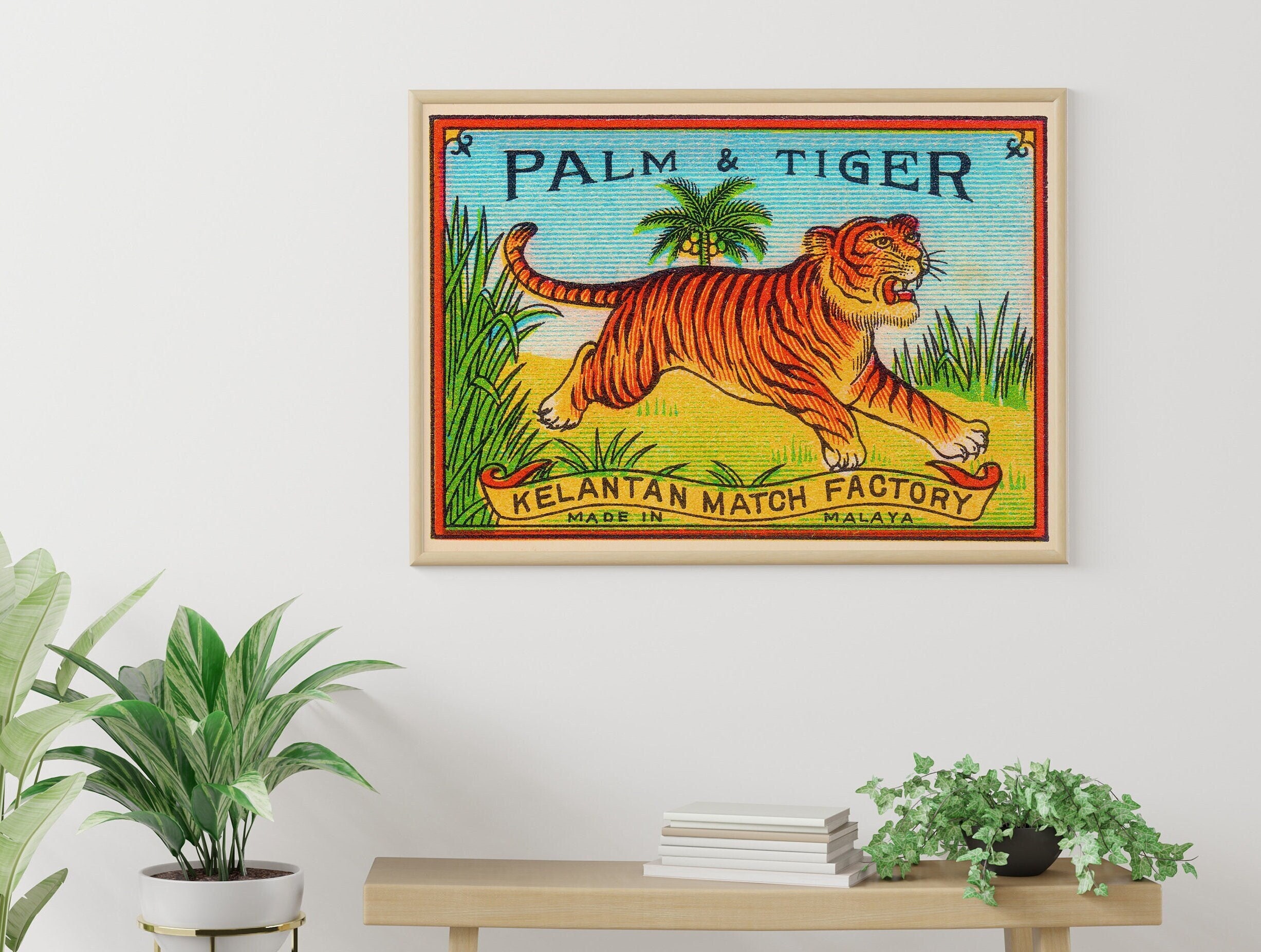 Tiger Art Print | Colourful Wall Decor | Boho Interior Decor | Big Cat ...