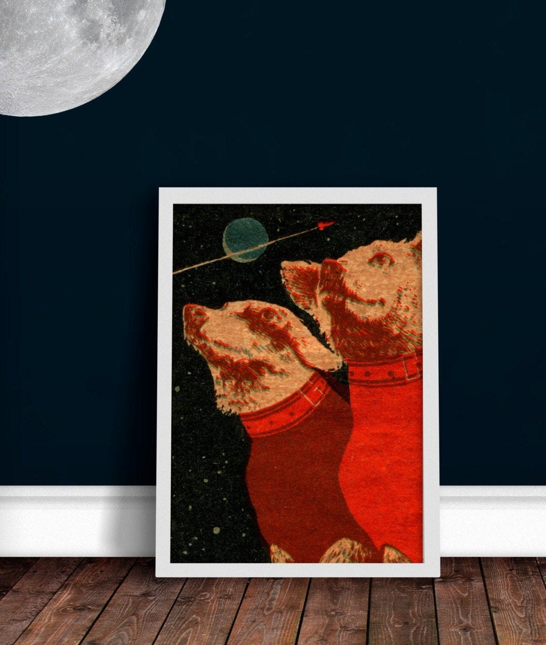 Dogs in Space Vintage Soviet Print Belka and Strelka - Etsy UK