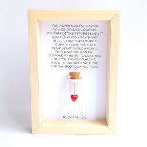 You Never Said I&#39;m Leaving, Thoughtful Sympathy Gift, Suicide Bereavement, Sudden, Unexpected Death
