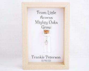 Unique Baby Gift - Handmade - Frame - Personalised Quote - From Little Acorns