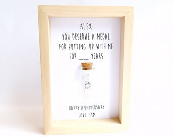 Funny Anniversary Gift, Medal, Suitable For Husband - Wife - Boyfriend - Girlfriend