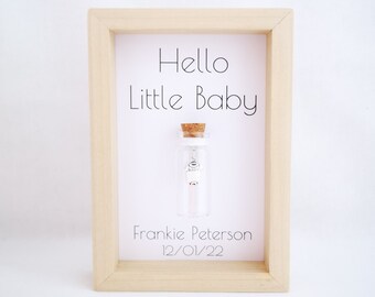 Baby Girl Gift - Personalised - Hello Little Baby Quote - Nursery Print