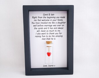 Parents Of The Groom Gift - Personalised - Thank You Gift - From The Bride