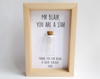 Personalised Star Thank You Gift, For Coaches, Trainers, Instructors, PT's