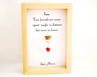 Personalised Long Distance Friendship Keepsake / Going Away Gift For Friend