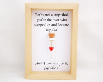 Stepdad Gift - Personalised -  Card - Add names or your own message.