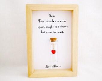 Long Distance Friendship - Quote - Going Away Gift For Friends  Add names or your own message.