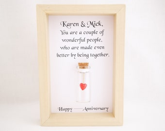 1st Wedding Anniversary, Personalised Gifts, Paper Themed - Add names or your own message.