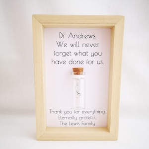 Personalised doctor gift, Thank you gift for doctor, Add names or your own message. image 1