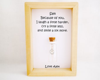 Personalised Friend Frame - Box Frame - Friendship Quote - Print