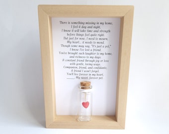 Pet Memorial, Personalised Loss Of Pet Plaque