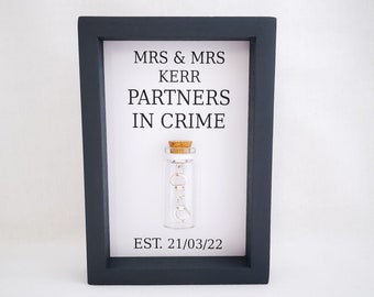 Mrs & Mrs Wedding Present, Personalised Mrs and Mrs Card