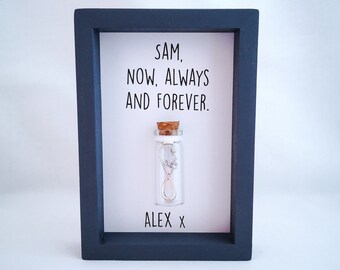 Infinity Gifts For Boyfriends - Personalised Now, Always And Forever Quote