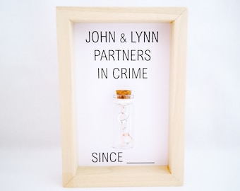 Wedding Anniversary, Personalised Frame - 20th, 21st, 22nd, 23rd, 24th, 25th, 26th, 27th, 28th, 29th - Add names and year/date