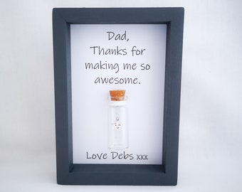 Handmade, Personalised, Dad Gift, Frame, Add Names Or Your Own Message.