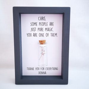 Unique Thank You Gift - Pure magic - Personalised Quotes - Magic Wand - Charm - Magical Gifts