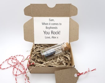 Small Gifts For Boyfriends, Miniature You Rock Glass Bottle, Gift Boxed