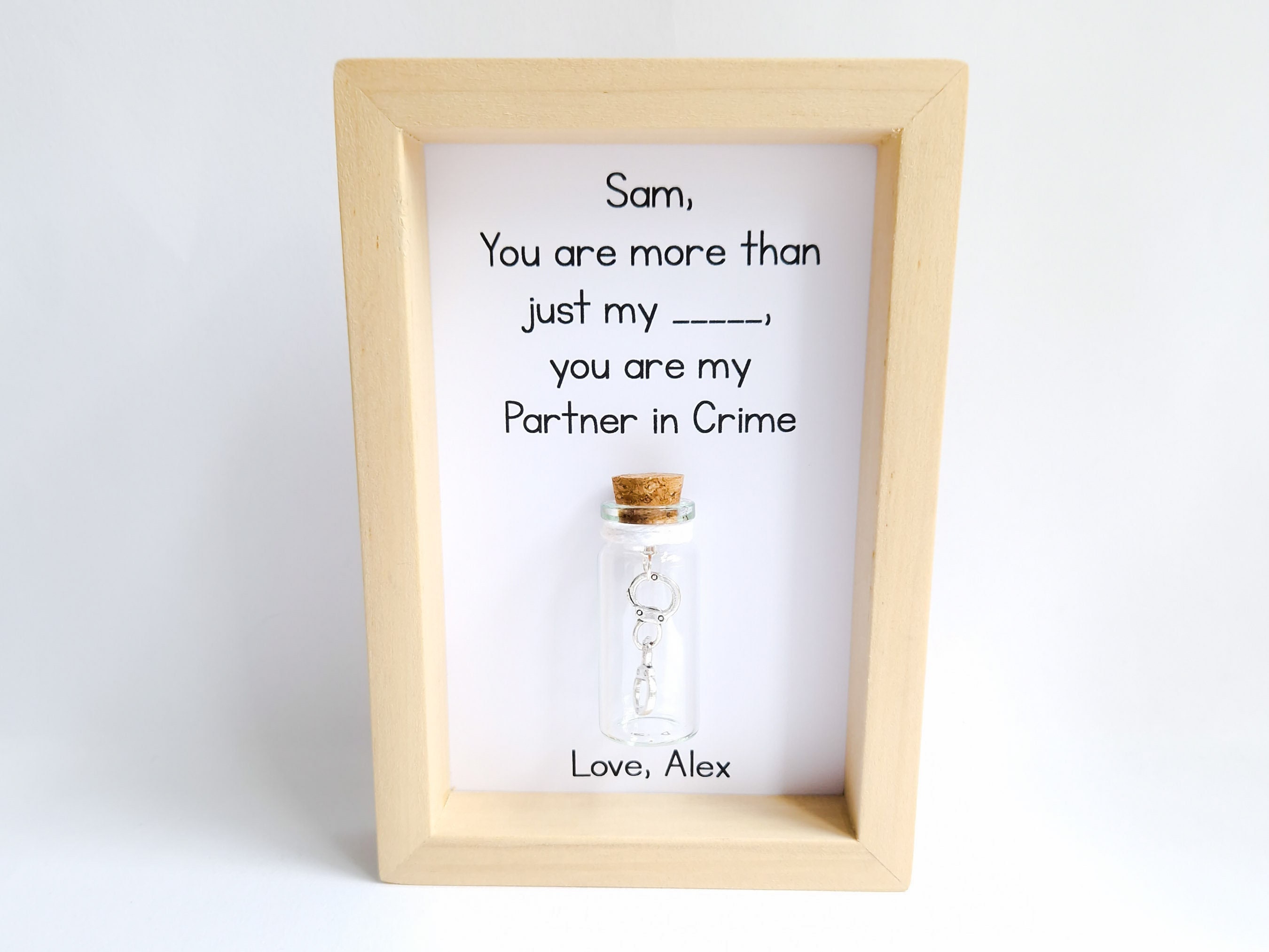 Personalised Gifts for Friends Partners in Crime Friend Birthday