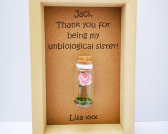Step sister gift, Thanks for being my unbiological sister, Add names or your own message.