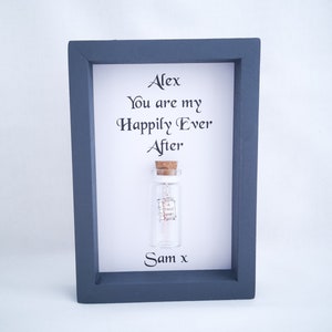 Girlfriend Anniversary Gift Personalised Book Quote Happily Ever After image 2