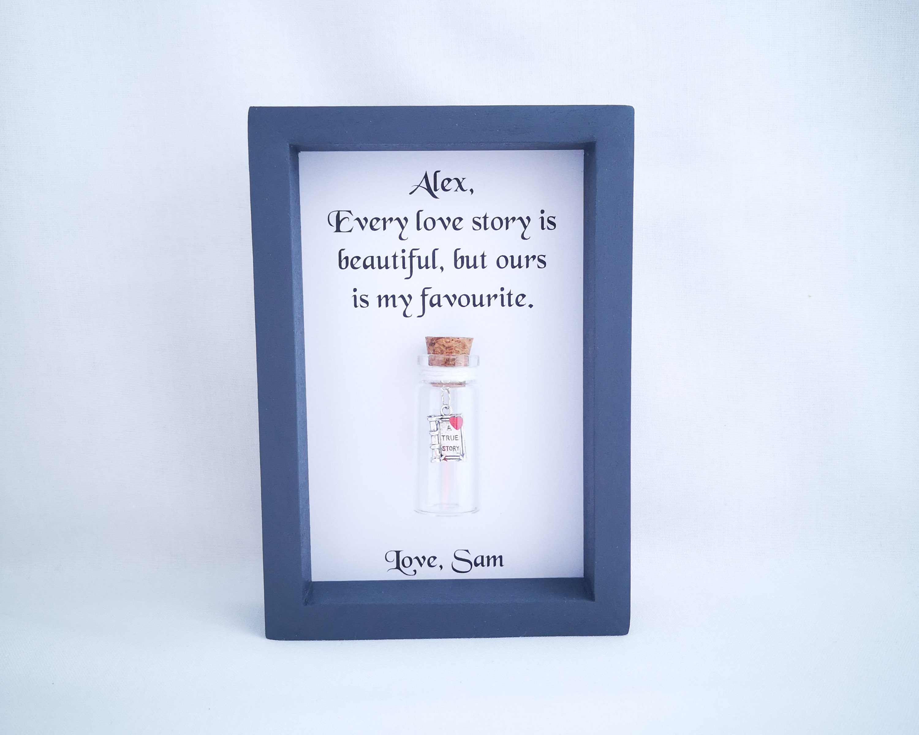 Cadeau De Mari Romantique Citation Dhistoire Damour Etsy Canada