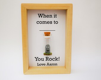 Unique Mum Gift - Personalised - You Rock - Frame