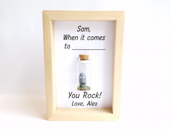 Cute Boyfriend Gifts, Personalised Box Frame, Rock Themed Gifts