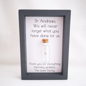 Personalised doctor gift, Thank you gift for doctor, Add names or your own message. image 2