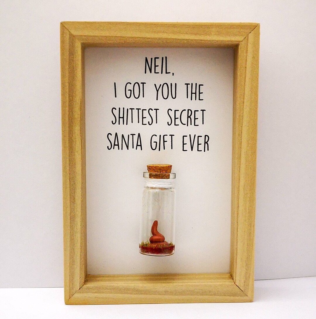 Secret Santa Funny Gift Shit Gifts Personalised Frame - Etsy UK