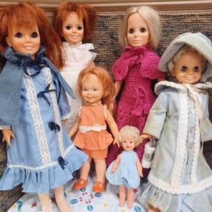 Vintage Ideal Crissy-2, Velvet, Kerry, Cinnamon, Baby Fun Lot von 6 Puppen