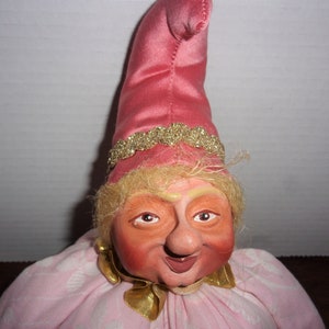 Hand Made / Painted In Italy Male Elf / Gnome Doll with Cloth Body