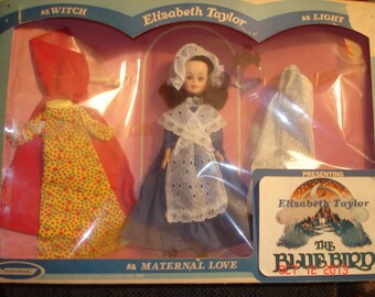 Movie Star Elizabeth Taylor Vinyl Doll from the Movie Blue Bird in Unopened Box 1976