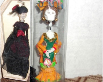 Dia De Los Muertos Skelettfiguren: Dame in Black & Catrinas Collection