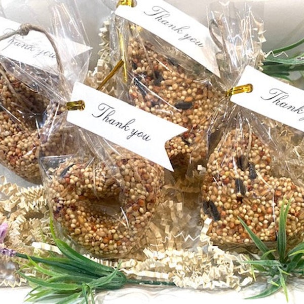 Bird Seed Wedding and Baby or Bridal Shower Ornaments Favors Gifts Unique Nature Friendly Natural and Eco-Friendly