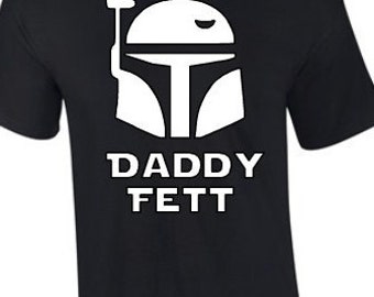 Op Disney Star Wars geïnspireerde Daddy Fett Baby Fett Matching Bounty Hunter Boba Fett Jango Fett Snelle verzending Geweldig voor Vaderdag! T-shirt