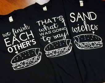 Op Disney Frozen geïnspireerd T-shirt T-shirt "We Finish Each Others Sandwiches", leuk! Prinses Anna Prins Hans Song