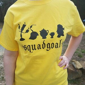 Disney Beauty and the Beast Inspired Shirt ~ #squadgoals Lumiere Bimbette Mrs. Pots Chip & Cogsworth